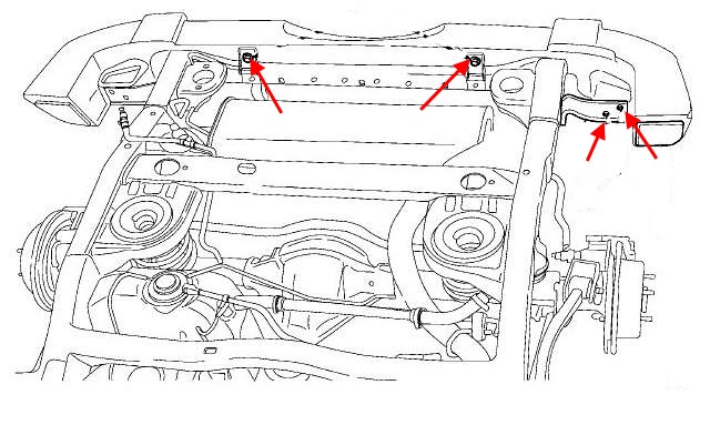 diagram of rear bumper Jeep Wrangler JK (2006-2018)